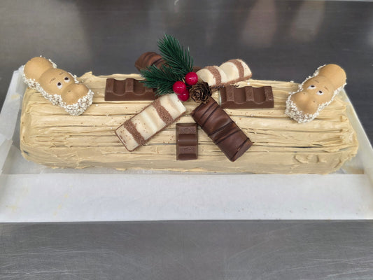 Kinder Bueno Christmas Brownie Yule Log